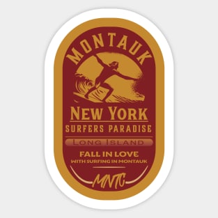 Montauk long island Surf Sticker